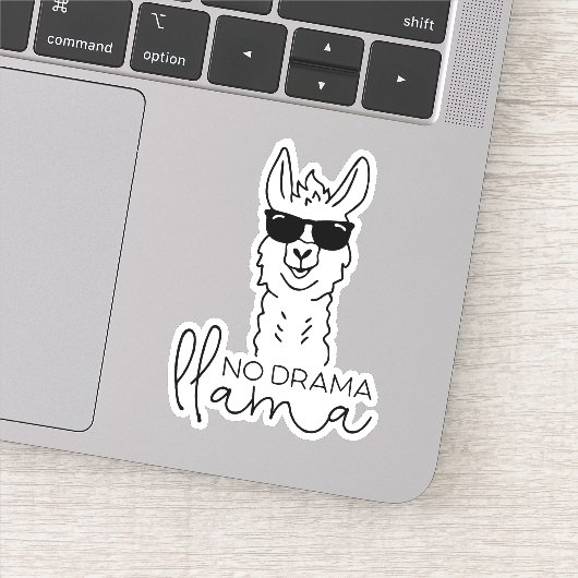 Drôle Pas Drama Cool Sticker Llama (Détail)