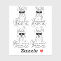 Drôle Pas Drama Cool Sticker Llama