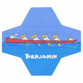 Drôle pélicans rameurs dessin animé (Plat)