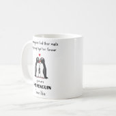 Drôle Penguin Couple Valentine's Day Mug (Devant gauche)