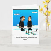 Drôle "Penser à vous" Carte de voeux Humour (Fleur jaune)