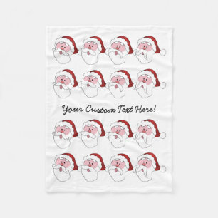 Drôle Père Noël couverture polaire personnalisée