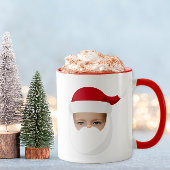Drôle Père Noël Face Christmas Mug