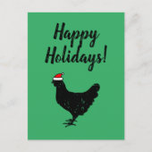 Drôle Père Noël poulet Noël Cartes postales (Devant)