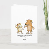 Drôle Père Noël Pws Chien Carte de Noël (Dos)