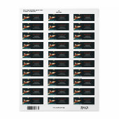 Drôle Père Noël Retro Étiquettes de adresse de rév (Feuille entière)