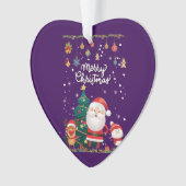 Drôle Père Noël, Snowman, Reindeer Joyeux Noël (devant)