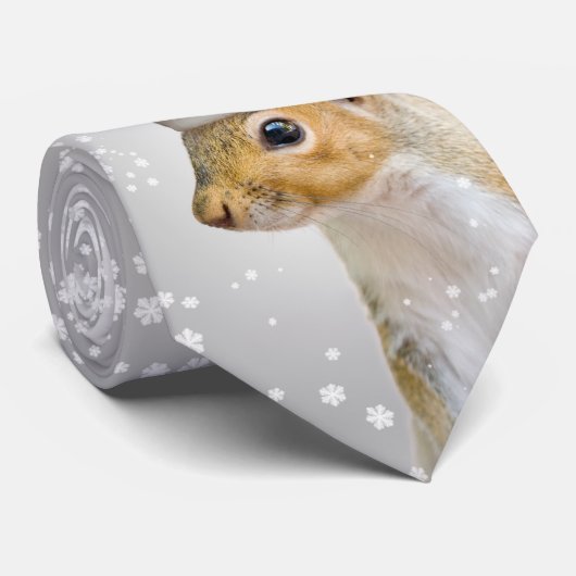 Drôle Père Noël Squirrel Cravate de Noël (Roulé)