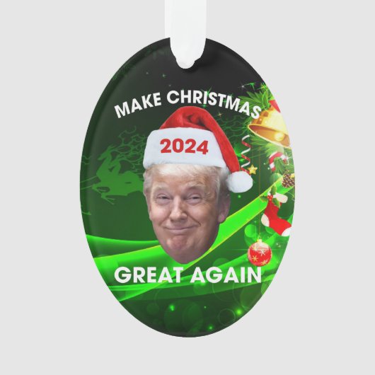 Drôle Père Noël Trump 2024 Rendre Noël super  (devant)