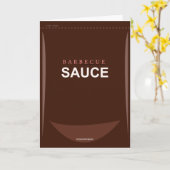 Drôle personnalisable sauce barbecue Carte d'anniv (Fleur jaune)