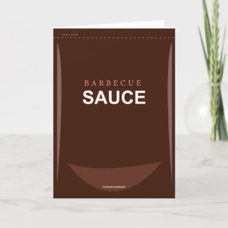 Drôle personnalisable sauce barbecue Carte d'anniv