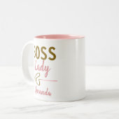 Drôle Personnalisé Boss Lady Whip Mug (Devant gauche)