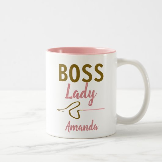 Drôle Personnalisé Boss Lady Whip Mug (Droit)