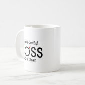 Drôle Personnalisé Cornes Boss Coffee Mug (Devant gauche)