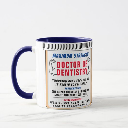 Drôle personnalisé Meilleur Dentiste Mug cadeau (Gauche)