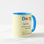 Drôle personnalisé Meilleur docteur Mug cadeau (Devant droit)