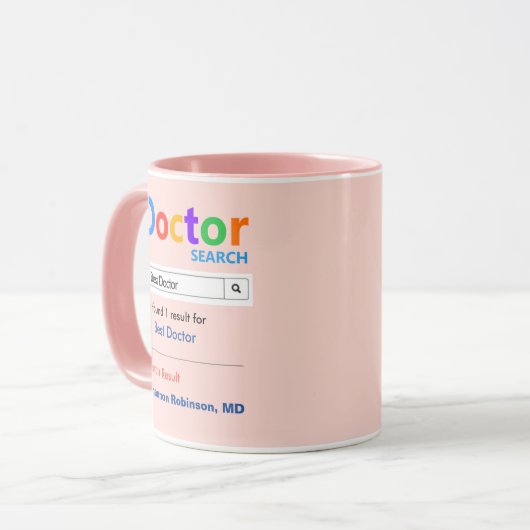 Drôle personnalisé Meilleur docteur Mug cadeau (Devant gauche)