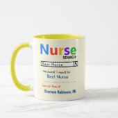 Drôle personnalisé Meilleure infirmière cadeau Mug (Gauche)