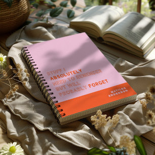 Drôle Personnalisé Moderne Rose Orange Nom Personn