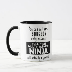 Drôle Personnalisé Ninja Chirurgien Cadeau Mug