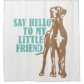 Drôle Petit Grand Dane Douche Rideau (Devant)