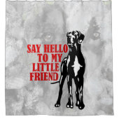 Drôle Petit Grand Dane Douche Rideau (Devant)