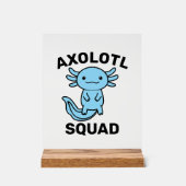 Drôle petite équipe de Axolotl personnalisable ble (Recto)