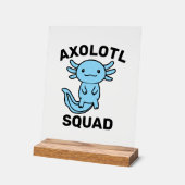 Drôle petite équipe de Axolotl personnalisable ble (Angle)