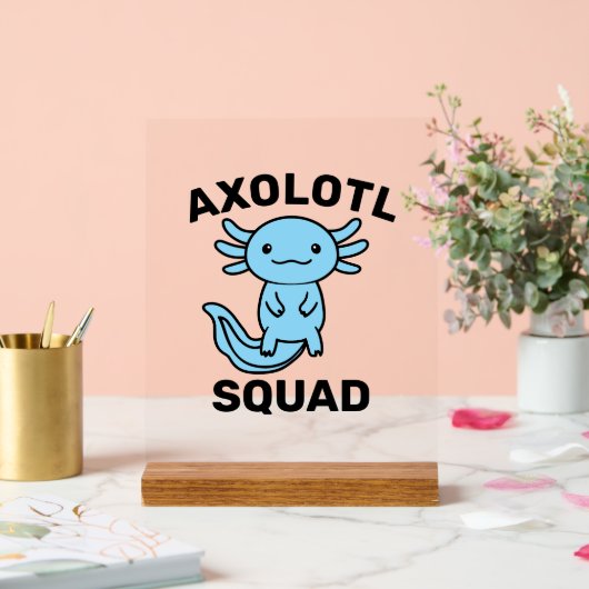 Drôle petite équipe de Axolotl personnalisable ble (Mariage)