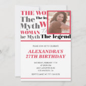 Drôle Photo 27e anniversaire invitation Myth Légen (Devant)