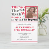Drôle Photo 27e anniversaire invitation Myth Légen (Debout devant)