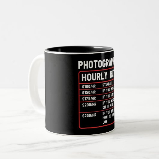 Drôle photographe heure note Mug (Devant gauche)
