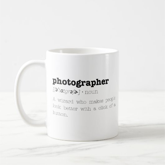 Drôle Photographe Mug (Gauche)