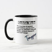 Drôle Phrase Goblin Mode Mug (Gauche)