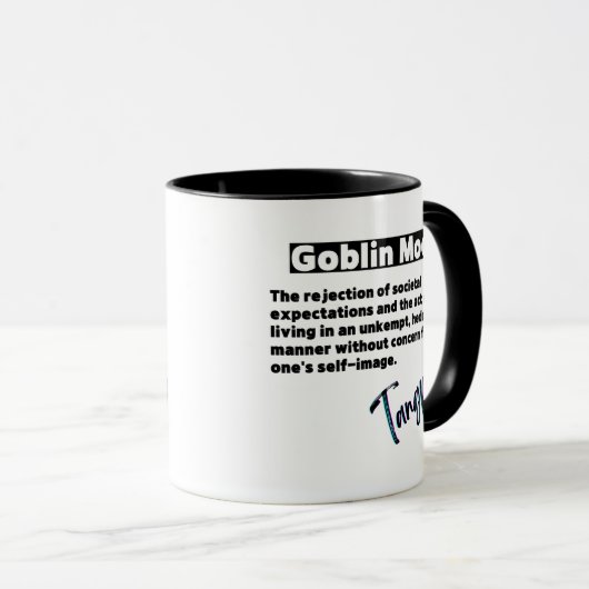 Drôle Phrase Goblin Mode Mug (Devant droit)