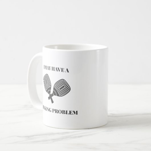 Drôle Pickleball café Mug (Devant gauche)