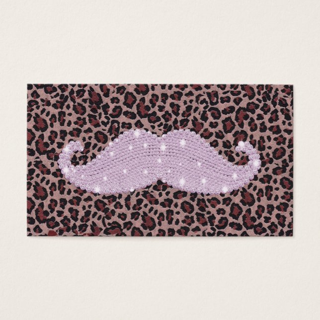 Drôle Pink Bling Moustache Et Motif Poster de anim (Devant)
