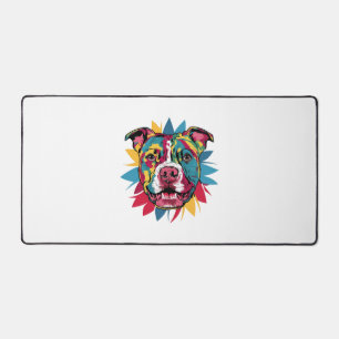 drôle pitbull de chien coloré