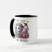 Drôle Pizza Movie Halloween Ghost Mug (Devant gauche)