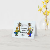 Drôle Poem Electrique Linemen Carte de voeux (Fleur jaune)