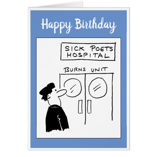 Drôle Poet Hospital Cartoon (Devant)