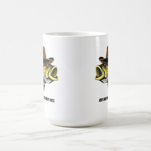 Drôle poisson basse de Mug avec un Casquette Cowbo (Centre)