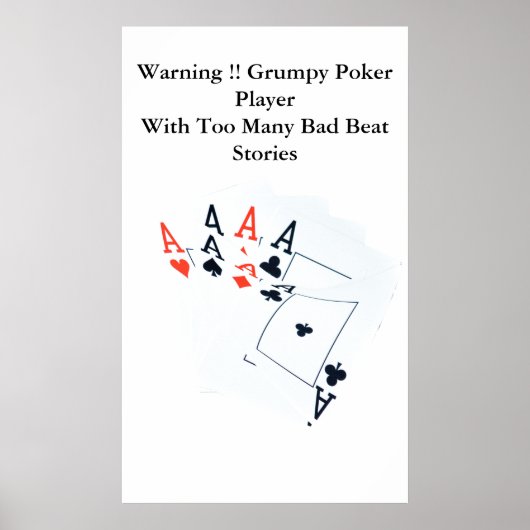 Drôle Poker Bad Beat Story, Poster Mur (Devant)