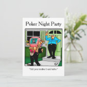Drôle Poker Night Invitations (Debout devant)