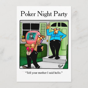 Drôle Poker Night Invitations