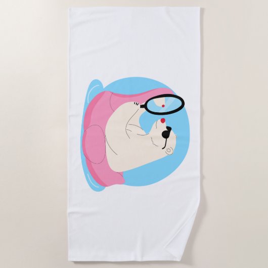 Drôle Polar Bear Beach Serviette (Devant)