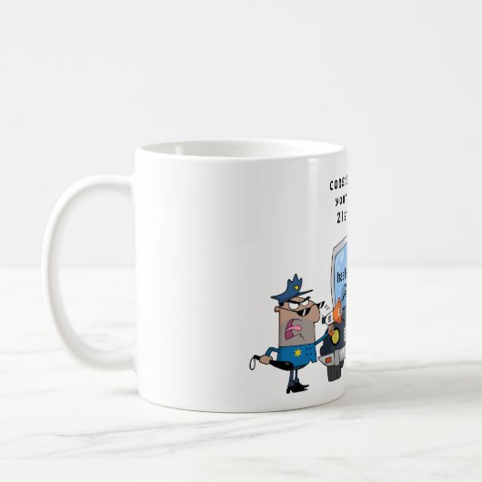 Drôle Policiers Retraite Mug Personnalisé (Gauche)