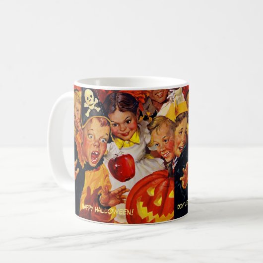 Drôle pomme Bobbing Douce dent Halloween Mug (Devant gauche)