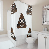 drôle poop émoji salle de bain rideau de douche (En situation)