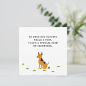 Drôle Poop Happy Carte Fête des pères Du Chien (Debout devant)